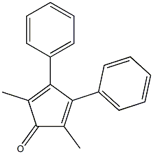 2,5-Dimethyl-3,4-diphenyl-2,4-cyclopentadien-1-one 结构式