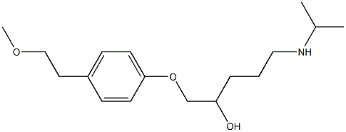 5-(Isopropylamino)-1-[4-(2-methoxyethyl)phenoxy]-2-pentanol 结构式