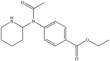 4-[N-(2-Piperidinyl)-N-acetylamino]benzoic acid ethyl ester 结构式