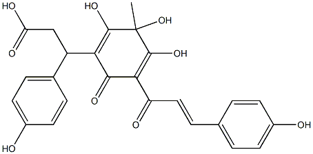3-[2,3,4-Trihydroxy-5-[(E)-4-hydroxycinnamoyl]-3-methyl-6-oxo-1,4-cyclohexadienyl]-3-(4-hydroxyphenyl)propionic acid 结构式