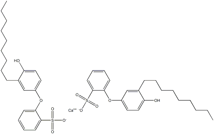 Bis(4'-hydroxy-3'-nonyl[oxybisbenzene]-2-sulfonic acid)calcium salt 结构式