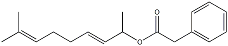 Phenylacetic acid 1,7-dimethyl-2,6-octadienyl ester 结构式