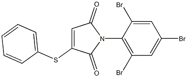 3-Phenylthio-1-(2,4,6-tribromophenyl)-1H-pyrrole-2,5-dione 结构式