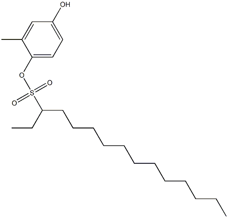 3-Pentadecanesulfonic acid 4-hydroxy-2-methylphenyl ester 结构式