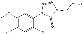 1-(2,4-Dichloro-5-methoxyphenyl)-4-(2-fluoroethyl)-1H-tetrazol-5(4H)-one 结构式