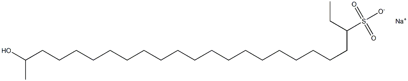 23-Hydroxytetracosane-3-sulfonic acid sodium salt 结构式