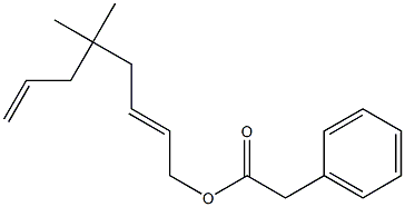 Phenylacetic acid 5,5-dimethyl-2,7-octadienyl ester 结构式