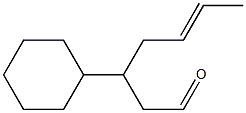 3-Cyclohexyl-4-(1-propenyl)butanal 结构式