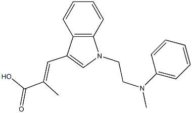 3-[1-[2-(Methylphenylamino)ethyl]-1H-indol-3-yl]-2-methylpropenoic acid 结构式