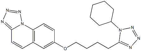 7-[4-(1-Cyclohexyl-1H-tetrazol-5-yl)butoxy]tetrazolo[1,5-a]quinoline 结构式