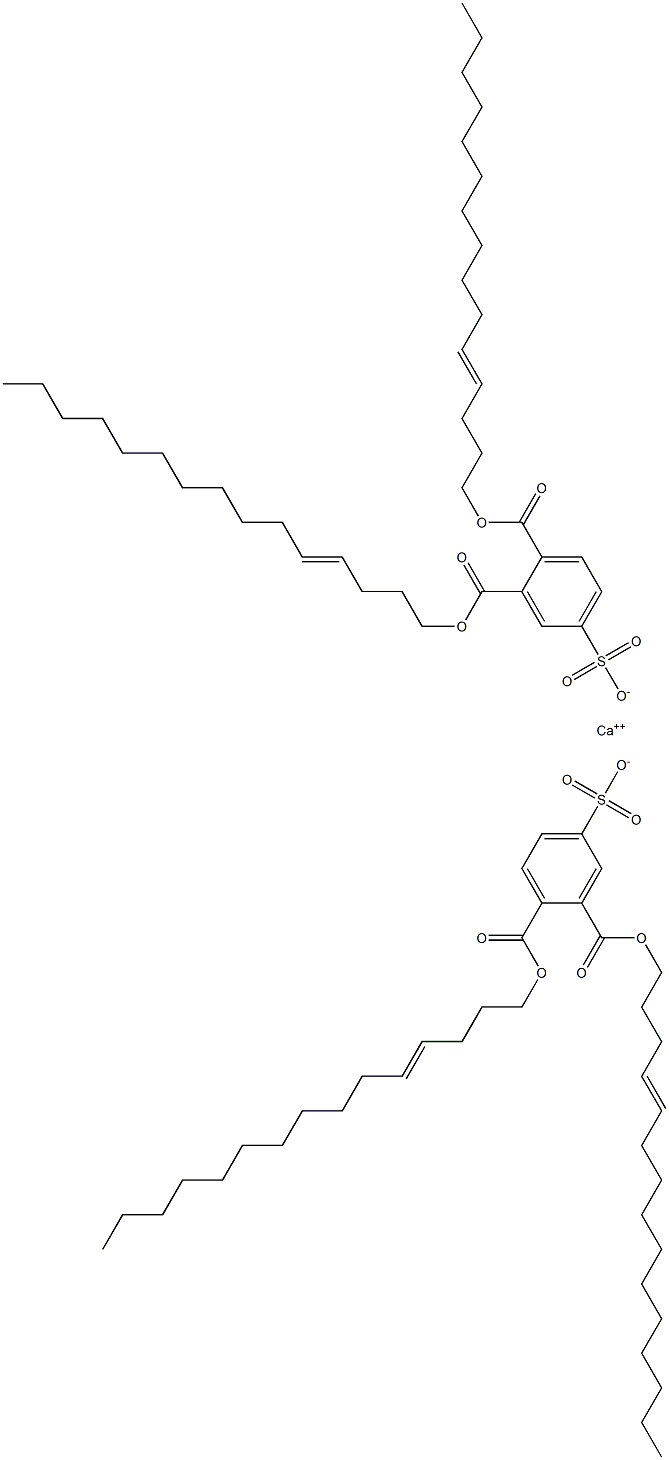Bis[3,4-di(4-pentadecenyloxycarbonyl)benzenesulfonic acid]calcium salt 结构式