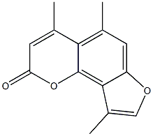 4,5,9-Trimethyl-2H-furo[2,3-h]-1-benzopyran-2-one 结构式