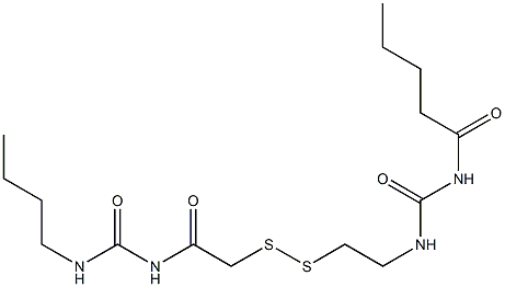 1-Pentanoyl-3-[2-[[(3-butylureido)carbonylmethyl]dithio]ethyl]urea 结构式