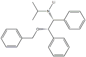 Isopropyl[(1R,2S)-1,2-diphenyl-2-benzyloxyethyl]aminolithium 结构式