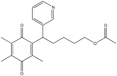 2-[1-(3-Pyridinyl)-5-acetyloxypentyl]-3,5,6-trimethyl-p-benzoquinone 结构式