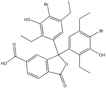 1,1-Bis(4-bromo-2,5-diethyl-3-hydroxyphenyl)-1,3-dihydro-3-oxoisobenzofuran-6-carboxylic acid 结构式