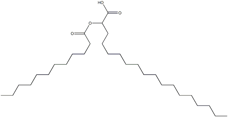2-Dodecanoyloxyoctadecanoic acid 结构式