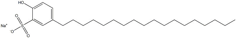 2-Hydroxy-5-octadecylbenzenesulfonic acid sodium salt 结构式