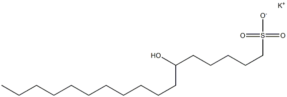 6-Hydroxyheptadecane-1-sulfonic acid potassium salt 结构式