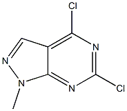 1-Methyl-4,6-dichloro-1H-pyrazolo[3,4-d]pyrimidine 结构式