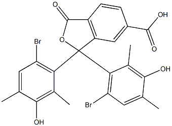 1,1-Bis(6-bromo-3-hydroxy-2,4-dimethylphenyl)-1,3-dihydro-3-oxoisobenzofuran-6-carboxylic acid 结构式