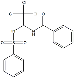 N-[1-(Phenylsulfonylamino)-2,2,2-trichloroethyl]benzamide 结构式