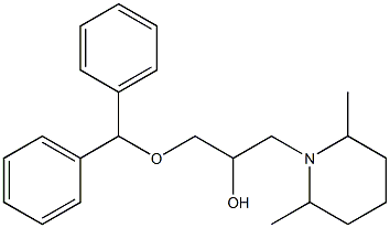 1-(Diphenylmethoxy)-3-(2,6-dimethyl-1-piperidinyl)-2-propanol 结构式