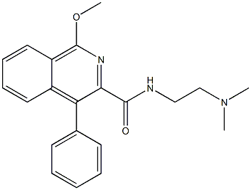 N-[2-(Dimethylamino)ethyl]-1-methoxy-4-phenyl-3-isoquinolinecarboxamide 结构式