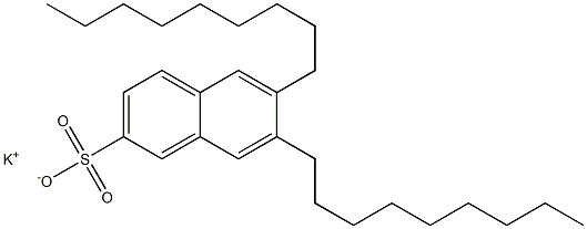 6,7-Dinonyl-2-naphthalenesulfonic acid potassium salt 结构式