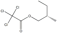 (+)-Trichloroacetic acid (S)-2-methylbutyl ester 结构式