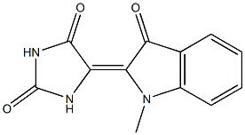 5-[(2,3-Dihydro-1-methyl-3-oxo-1H-indol)-2-ylidene]imidazolidine-2,4-dione 结构式