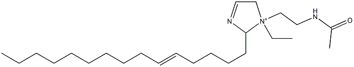 1-[2-(Acetylamino)ethyl]-1-ethyl-2-(5-pentadecenyl)-3-imidazoline-1-ium 结构式