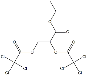 (-)-2-O,3-O-Bis(trichloroacetyl)-L-glyceric acid ethyl ester 结构式