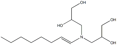 3,3'-(1-Octenylimino)bis(propane-1,2-diol) 结构式
