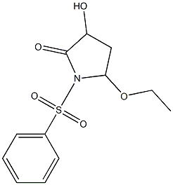 5-Ethoxy-3-hydroxy-1-(phenylsulfonyl)pyrrolidin-2-one 结构式