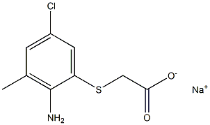 (2-Amino-5-chloro-3-methylphenylthio)acetic acid sodium salt 结构式