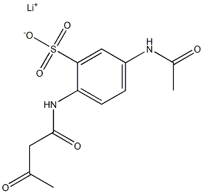 2-(Acetoacetylamino)-5-(acetylamino)benzenesulfonic acid lithium salt 结构式