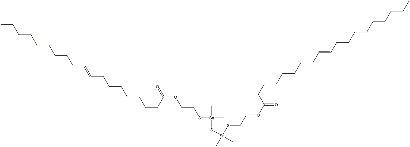Bis[dimethyl[[2-(8-octadecenylcarbonyloxy)ethyl]thio]stannyl] sulfide 结构式