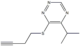 6-(3-Butynylthio)-5-isopropyl-1,2,4-triazine 结构式