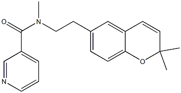 N-[2-(2,2-Dimethyl-2H-1-benzopyran-6-yl)ethyl]-N-methylpyridine-3-carboxamide 结构式