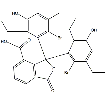 1,1-Bis(6-bromo-2,5-diethyl-3-hydroxyphenyl)-1,3-dihydro-3-oxoisobenzofuran-7-carboxylic acid 结构式