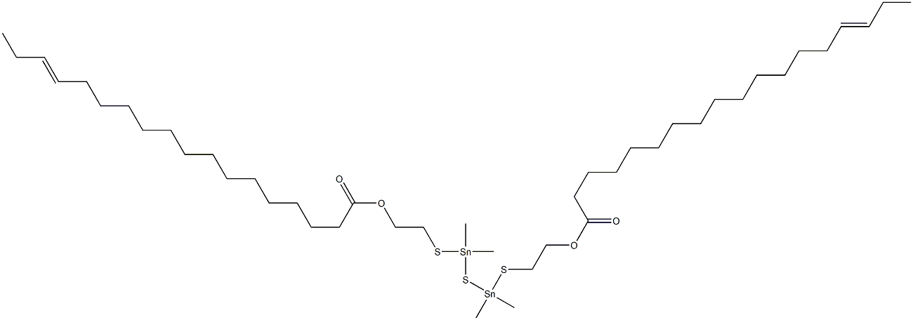 Bis[dimethyl[[2-(14-heptadecenylcarbonyloxy)ethyl]thio]stannyl] sulfide 结构式
