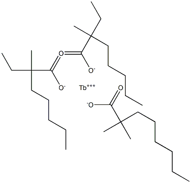 Terbium(III)2,2-dimethyloctanoate=bis(2-ethyl-2-methylheptanoate) 结构式