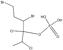 Phosphoric acid hydrogen (1,3-dibromopropyl)(1,2-dichloropropyl) ester 结构式