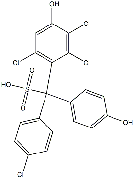 (4-Chlorophenyl)(2,3,6-trichloro-4-hydroxyphenyl)(4-hydroxyphenyl)methanesulfonic acid 结构式