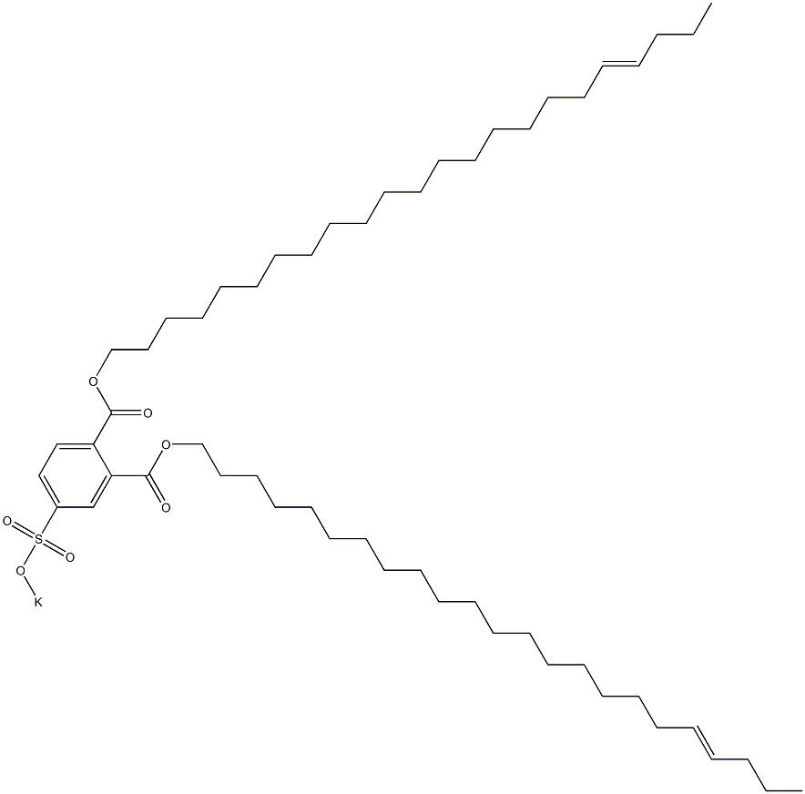 4-(Potassiosulfo)phthalic acid di(19-tricosenyl) ester 结构式