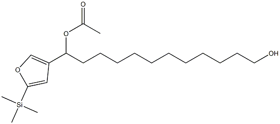 Acetic acid 1-[5-(trimethylsilyl)-3-furyl]-12-hydroxydodecyl ester 结构式