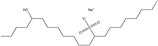 17-Hydroxyhenicosane-9-sulfonic acid sodium salt 结构式