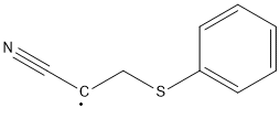 2-[(Phenyl)thio]-1-cyanoethyl radical 结构式