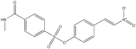 4-[4-[(E)-2-Nitroethenyl]phenoxysulfonyl]-N-methylbenzamide 结构式